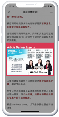 Banner Insert Ads